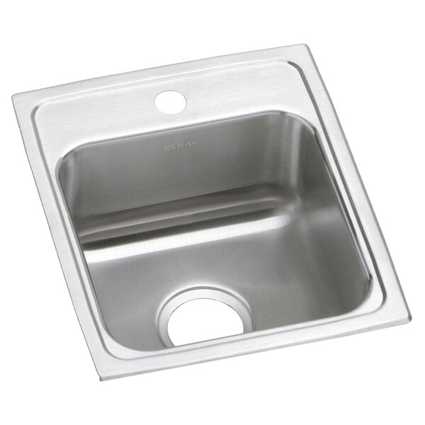 Elkay Lustertone Stainless Steel 15 X 17-1/2 X 6 Single Bowl Top Mount Ada Sink LRADQ1517601 - main